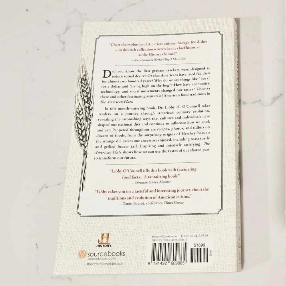 BOGOThe American Plate A Culinary History In 100 Bites Recipe Cookbook Paperback